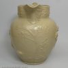 Large "SPODE" drabware jug moulded with bacchanalian boys, circa 1820