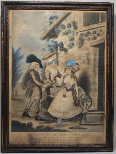 Print of 'The INTRODUCTION of AULD ROBIN GREY to JENNY', circa 1786
