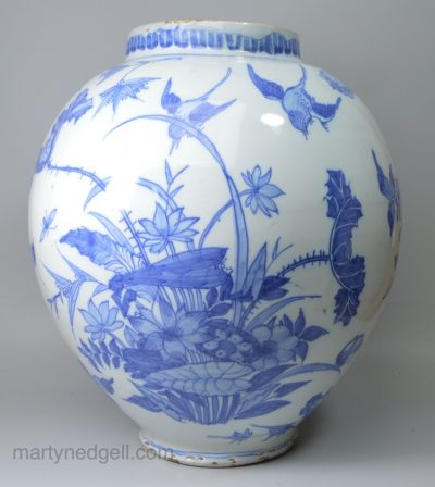 Enormous Dutch Delft vase, circa 1700