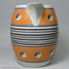Mochaware pearlware pottery jug with cat's eye decoration, circa 1820
