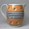 Mochaware pearlware pottery jug with cat's eye decoration, circa 1820