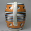 Mochaware pearlware pottery jug with cat's eye decoration, circa 1820