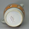 Mochaware pearlware pottery jug with cat's eye decoration, circa 1820