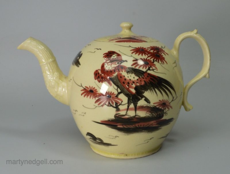 Slipware pottery model of a cat, circa 1820