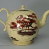 Slipware pottery model of a cat, circa 1820