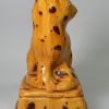 Slipware pottery model of a cat, circa 1820