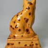 Slipware pottery model of a cat, circa 1820