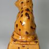 Slipware pottery model of a cat, circa 1820