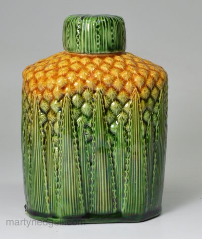 Creamware pineapple moulded tea canister and lid, circa 1770