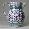 Pearlware pottery jug decorated with sponged work under the glaze, circa 1800