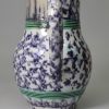 Pearlware pottery jug decorated with sponged work under the glaze, circa 1800