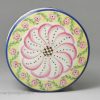 Preamware pottery snuff box painted with overglaze enamels, circa 1800