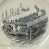 Pearlware pottery child's alphabet plate 'UNION TROOPS IN VIRGINIA', circa 1870