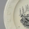 Pearlware pottery child's alphabet plate 'UNION TROOPS IN VIRGINIA', circa 1870