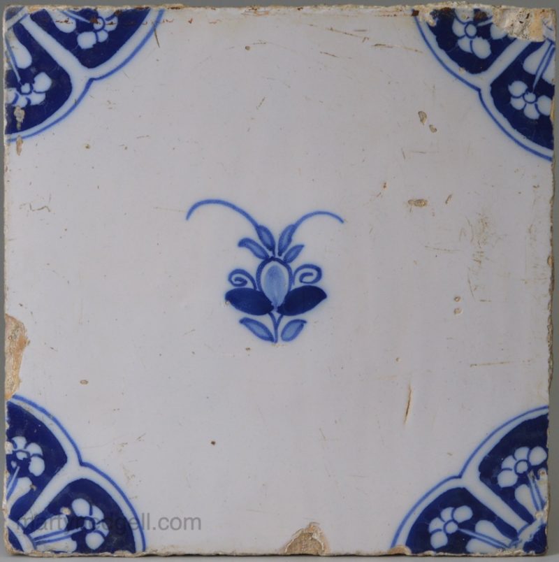 Bristol delft tile, circa 1750