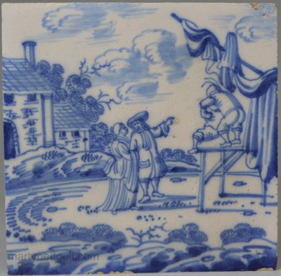 London delft tile, circa 1730