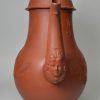 Red Staffordshire stoneware pottery coffee pot decorated with applied sprigs, circa 1760