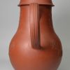 Red Staffordshire stoneware pottery coffee pot decorated with applied sprigs, circa 1760