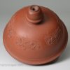 Red Staffordshire stoneware pottery coffee pot decorated with applied sprigs, circa 1760