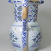 Liverpool delft puzzle jug, circa 1750 decorated with 2 polychrome panels
