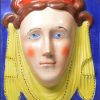 Pearlware pottery plaque moulded as a roman lady, circa 1820