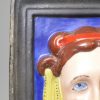 Pearlware pottery plaque moulded as a roman lady, circa 1820