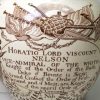 Commemorative pearlware pottery jug decorated with brown Nelson prints under the glaze, circa 1805