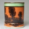 Mochaware mug on a pearlware pottery body, circa 1820