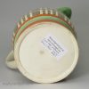 Mochaware jug decorated with inlayed slip on a pearlware pottery body, circa 1820