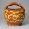 Donyatt pottery slipware basket, circa 1850