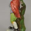 Staffordshire pearlware pottery figure of Winter, circa 1820