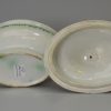 Pearlware pottery sauce tureen with green shell edge, circa 1800