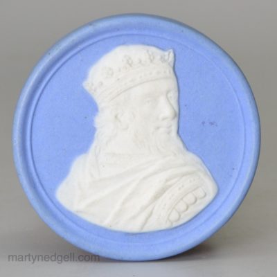Wedgwood jasper ware disc of King Henry I, circa 1800