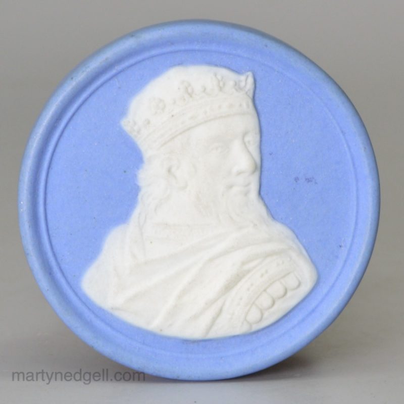 Wedgwood jasper ware disc of King Henry I, circa 1800
