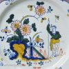 London delft plate, circa 1740