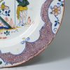 London delft plate, circa 1740