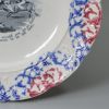 Pearlware pottery child's plate decorated with the print 'DONKEY RACE' and moulded and sponged border, circa 1830
