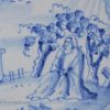 London delft biblical tile, Jonah under a Gourd, circa 1750