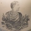 Commemorative drab ware pottery jug, Marquis Wellington, circa 1815