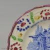 Pearlware pottery child's plate decorated underglaze blue print, circa 1830