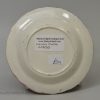 Pearlware pottery child's plate decorated underglaze blue print, circa 1830