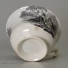 Pearlware pottery toy cup and saucer decorated with a black print under the glaze, circa 1820