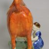 Prattware pottery cow creamer, circa 1820
