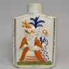 Prattware pottery 'Macaroni' tea canister, circa 1820, possibly Scottish Pottery