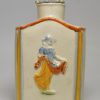 Prattware pottery tea canister and lid, circa 1820, probably Scottish pottery