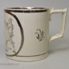 Pearlware pottery mug with the images of the boxers Molineux and Cribb, circa 1815
