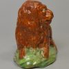 Creamware pottery lion decorated with underglaze colours, circa 1800