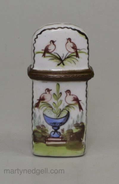 Bilston enamel scent bottle, circa 1780