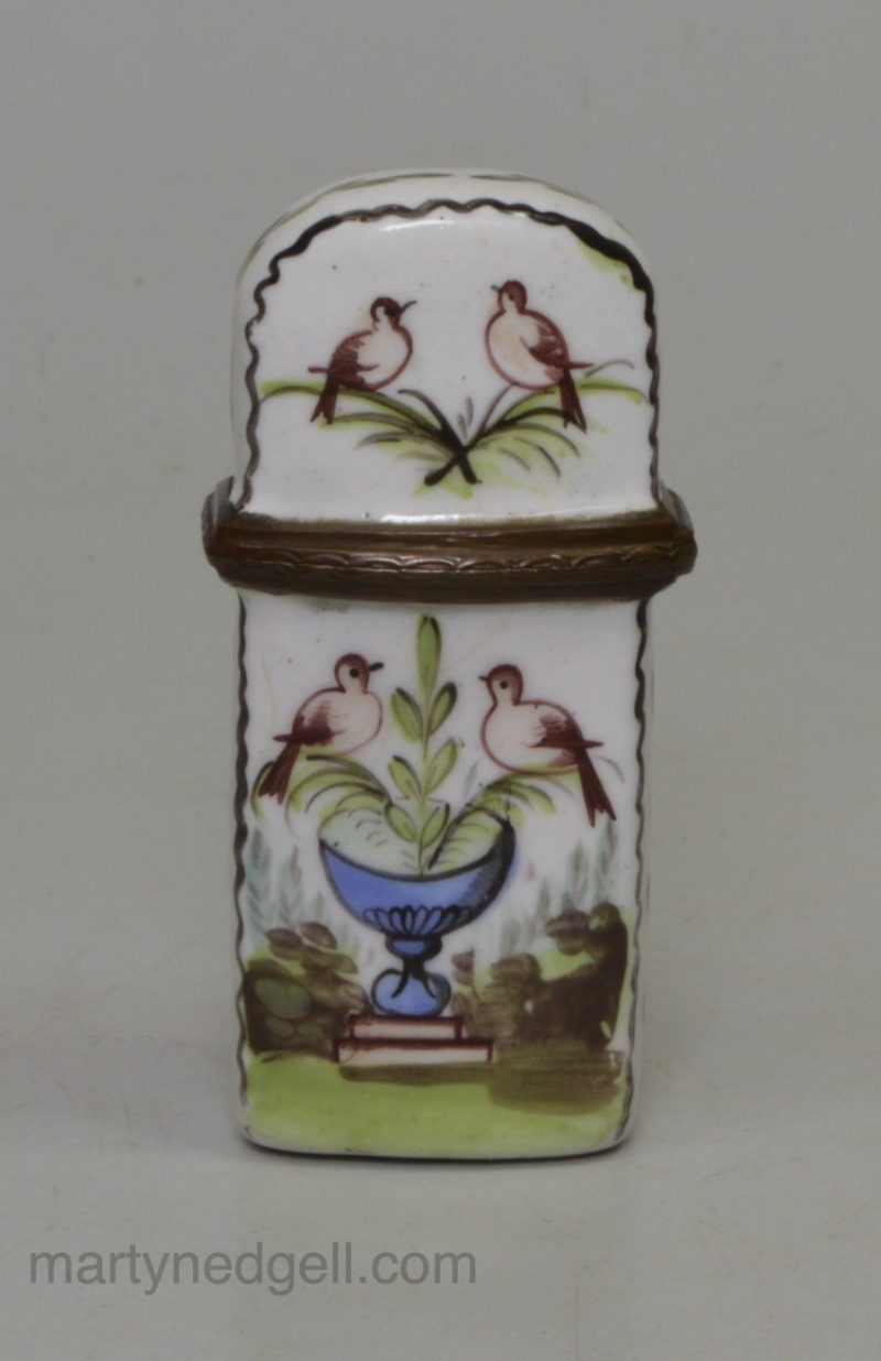 Bilston enamel scent bottle, circa 1780