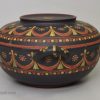Wedgwood basalt sugar bowl and cover with encaustic decoration, circa 1790